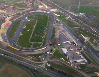 Aerial view of Calder Park Raceway in Victoria Australia