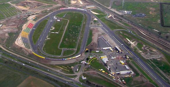Aerial view of Calder Park Raceway in Victoria Australia